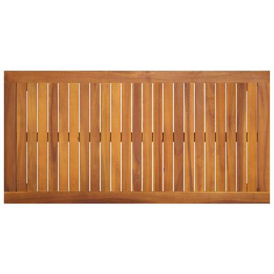 vidaXL Mesa de jardín madera maciza de acacia 110x55x67 cm