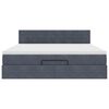 vidaXL Estructura de cama otomana con colch&oacute;n gris oscuro 180x200cm