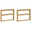 vidaXL M&oacute;dulo de Apoyabrazos 2 pcs Blanco 78,5 x 10 x 61 cm