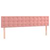vidaXL Cama box spring con colch&oacute;n terciopelo rosa 200x200 cm