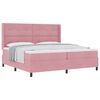 vidaXL Cama tipo Box Spring con cabecera Rosa 200 x 200 cm Terciopelo