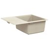 vidaXL Lavabo Beige 560 x 460 mm 80% Cuarzo y 20% Resina