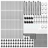 vidaXL Poste de Valla 52 pcs Gris 3,2 x 3,2 x 150 cm