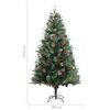 vidaXL Árbol de Navidad y piñas verde PVC y PE 195 cm