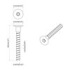 vidaXL Tornillo 2 pcs Recubierto de zinc 5 x 40 mm Hierro