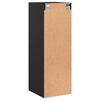 vidaXL Mueble de pared con puertas de vidrio negro 35x37x100 cm
