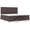 vidaXL Cama tipo Box Spring Marr&oacute;n oscuro 200 x 200 cm tela