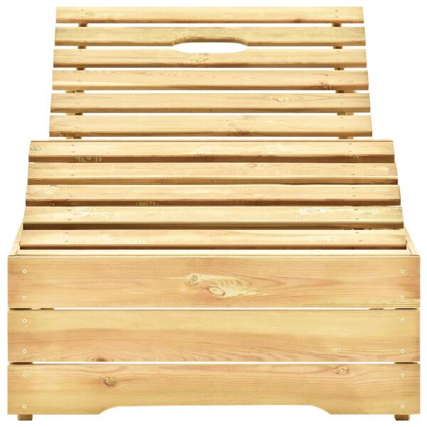 vidaXL Tumbona con coj&iacute;n rojo madera de pino impregnada