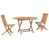 vidaXL Juego Bistro de Jard&iacute;n 3 uds. Natural Madera de teca maciza
