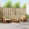 vidaXL Conjunto de sof&aacute;s de exterior con coj&iacute;n 8 pcs Natural y Beige
