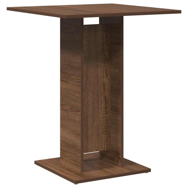 vidaXL Mesa de bistró madera contrachapada roble marrón 60x60x75 cm