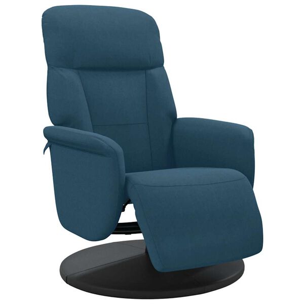 vidaXL Sill&oacute;n reclinable con reposapi&eacute;s terciopelo azul