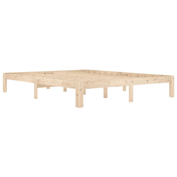vidaXL Estructura de cama sin colchón madera maciza de pino 160x200 cm