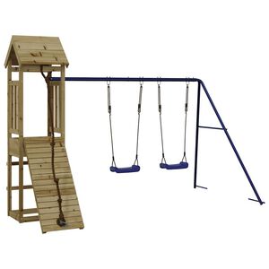 vidaXL Parque infantil de exterior madera de pino impregnada