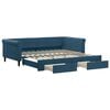 vidaXL Sof&aacute; cama nido con cajones terciopelo azul 100x200 cm