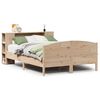 vidaXL Cama con estanter&iacute;a sin colch&oacute;n madera maciza de pino 140x190cm