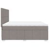 vidaXL Cama box spring con colch&oacute;n tela gris taupe 200x200 cm