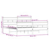 vidaXL Estructura de cama sin colchón metal roble ahumado 193x203 cm