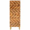 vidaXL Aparador alto madera maciza mango marr&oacute;n y negro 40x33,5x110 cm