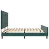 vidaXL Cama tipo Box Spring Verde oscuro 200 x 200 cm Terciopelo
