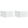 vidaXL Mesita de Noche de Pared 2 pcs Blanco 49 x 34,5 x 20 cm