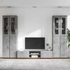 vidaXL Conjunto de mueble de TV Gris Concreto Madera de ingenier&iacute;a