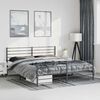 vidaXL Estructura cama sin colchón con estribo metal negro 183x213 cm