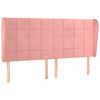 vidaXL Cabecero con orejas de terciopelo rosa 163x23x118/128 cm