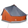 vidaXL Tienda familiar tipi 12 personas impermeable gris naranja