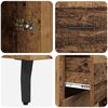 vidaXL Aparador alto 2 pcs Madera envejecida Madera de ingenier&iacute;a