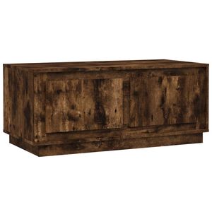 vidaXL Mesa de centro madera contrachapada roble ahumado 102x50x44 cm