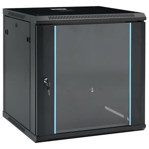 vidaXL Armario de red de pared 12U 19" IP20 600x600x640 mm