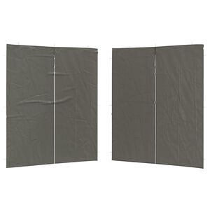 vidaXL Panel lateral de tienda para fiestas 2 pcs Gris antracita