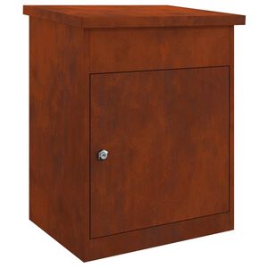 vidaXL Caja de entrega de paquetes Oxidado 47.5 x 38 x 59 cm