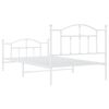 vidaXL Estructura cama sin colchón con estribo metal blanco 100x200 cm