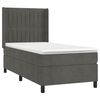 vidaXL Cama box spring con colch&oacute;n terciopelo gris oscuro 100x200 cm