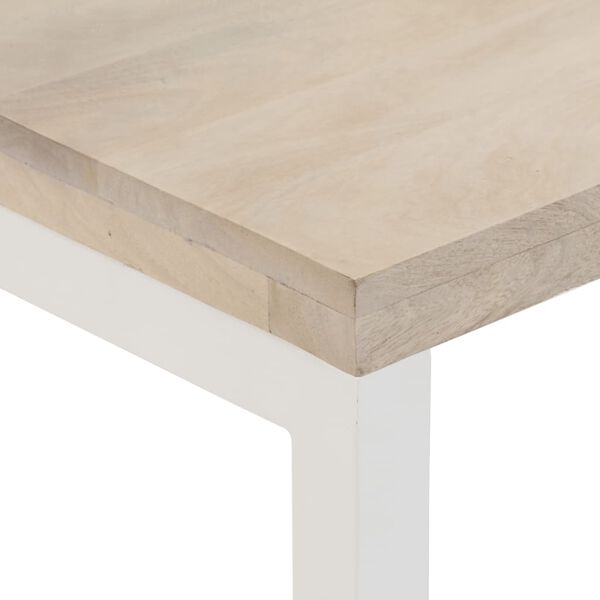 vidaXL Mesa consola madera maciza de mango y hierro 110x35x76 cm