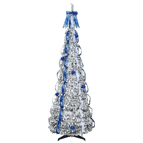 vidaXL &Aacute;rbol de Navidad artificial con 200 LED con soporte 210 cm PVC