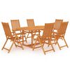 vidaXL Conjunto de comedor de jard&iacute;n 7 piezas madera maciza de teca