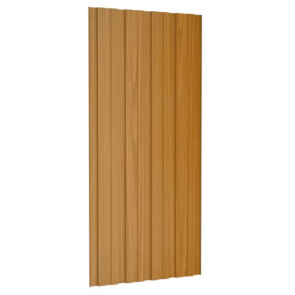 vidaXL Panel de tejado acero galvanizado color madera 12 uds 100x45 cm
