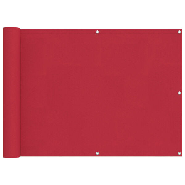 vidaXL Pantalla de Balc&oacute;n Rojo 75 x 200 cm Oxford alu recubierto de PU
