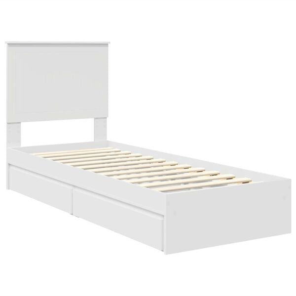 vidaXL Cama con almacenamiento 75 x 190 cm Madera de ingenier&iacute;a