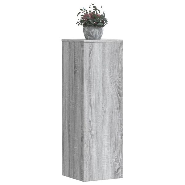 vidaXL Soportes de plantas madera ingeniería gris Sonoma 33x33x100cm