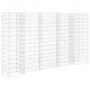 vidaXL Jardinera de gaviones forma de H alambre de acero 260x40x150 cm