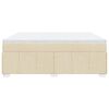 vidaXL Cama box spring con colch&oacute;n tela color crema 180x200 cm