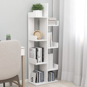 vidaXL Estanter&iacute;a de madera de ingenier&iacute;a blanco 48x25,5x140 cm