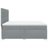 vidaXL Cama box spring con colch&oacute;n tela gris claro 200x200 cm