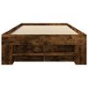 vidaXL Estructura cama sin colchón madera roble ahumado 75x190 cm
