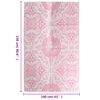vidaXL Alfombra de exterior ARAKIL PP rosa 160x230 cm
