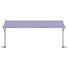 vidaXL Toldo de pie tela y acero azul y blanco 600x300 cm
